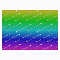 Merry Christmas,text,rainbow Large Glasses Cloth (2-side) by ImpressiveMoments