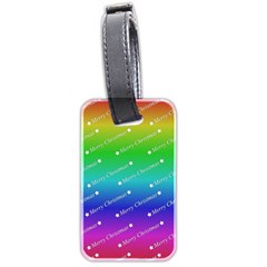 Merry Christmas,text,rainbow Luggage Tags (two Sides) by ImpressiveMoments