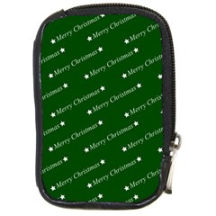 Merry Christmas,text,green Compact Camera Cases by ImpressiveMoments