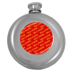 Many Stars,red Round Hip Flask (5 Oz)