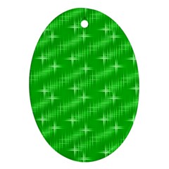 Many Stars, Neon Green Ornament (oval)  by ImpressiveMoments