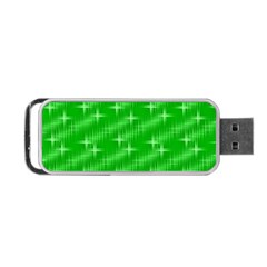 Many Stars, Neon Green Portable Usb Flash (two Sides) by ImpressiveMoments