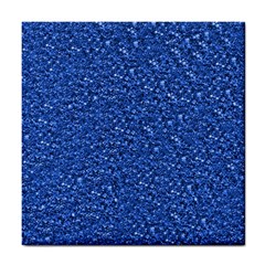 Sparkling Glitter Blue Tile Coasters