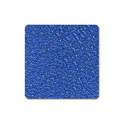 Sparkling Glitter Blue Square Magnet