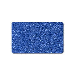 Sparkling Glitter Blue Magnet (Name Card)