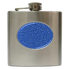 Sparkling Glitter Blue Hip Flask (6 oz)