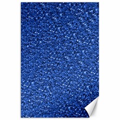 Sparkling Glitter Blue Canvas 20  x 30  