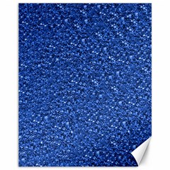 Sparkling Glitter Blue Canvas 11  x 14  