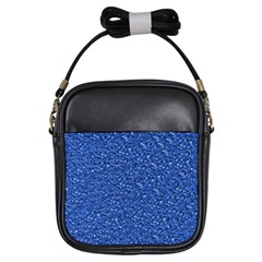 Sparkling Glitter Blue Girls Sling Bags