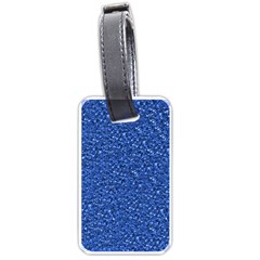 Sparkling Glitter Blue Luggage Tags (One Side) 