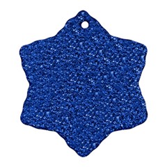 Sparkling Glitter Blue Ornament (Snowflake) 