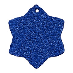 Sparkling Glitter Blue Snowflake Ornament (2-Side)