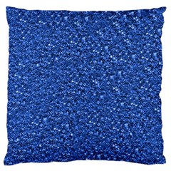 Sparkling Glitter Blue Large Cushion Cases (One Side) 