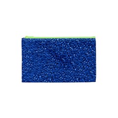 Sparkling Glitter Blue Cosmetic Bag (XS)