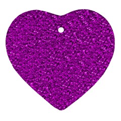 Sparkling Glitter Hot Pink Ornament (heart) 