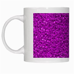 Sparkling Glitter Hot Pink White Mugs by ImpressiveMoments