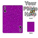 Sparkling Glitter Hot Pink Playing Cards 54 Designs  Front - Club2