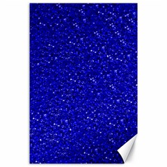 Sparkling Glitter Inky Blue Canvas 24  X 36  by ImpressiveMoments