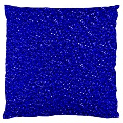 Sparkling Glitter Inky Blue Standard Flano Cushion Cases (two Sides)  by ImpressiveMoments