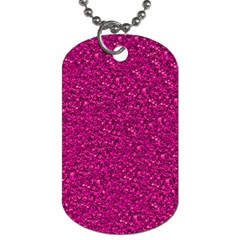 Sparkling Glitter Pink Dog Tag (two Sides) by ImpressiveMoments