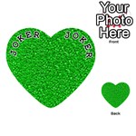 Sparkling Glitter Neon Green Playing Cards 54 (Heart)  Front - Joker1