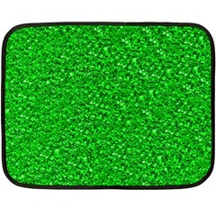 Sparkling Glitter Neon Green Fleece Blanket (mini) by ImpressiveMoments