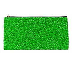 Sparkling Glitter Neon Green Pencil Cases