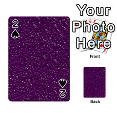 Sparkling Glitter Plum Playing Cards 54 Designs 