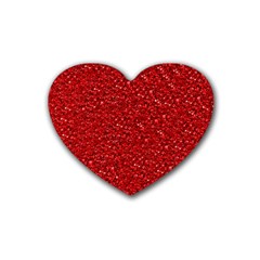 Sparkling Glitter Red Heart Coaster (4 Pack)  by ImpressiveMoments