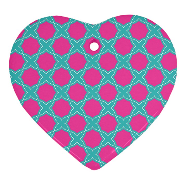 Cute Pretty Elegant Pattern Heart Ornament (2 Sides)