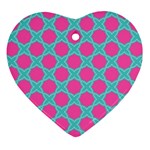 Cute Pretty Elegant Pattern Heart Ornament (2 Sides) Back