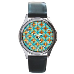 Cute Pretty Elegant Pattern Round Metal Watches by GardenOfOphir