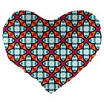 Pattern 1284 Large 19  Premium Flano Heart Shape Cushions Back
