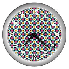 Pattern 1282 Wall Clocks (silver)  by GardenOfOphir