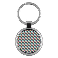 Cute Abstract Pattern Background Key Chains (round)  by GardenOfOphir