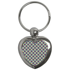 Cute Abstract Pattern Background Key Chains (heart)  by GardenOfOphir