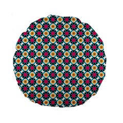 Cute Abstract Pattern Background Standard 15  Premium Round Cushions by GardenOfOphir