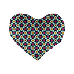 Cute Abstract Pattern Background Standard 16  Premium Heart Shape Cushions by GardenOfOphir