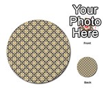 Cute Pretty Elegant Pattern Multi-purpose Cards (Round)  Back 1