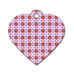Cute Pretty Elegant Pattern Dog Tag Heart (Two Sides) Back