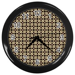 Cute Pretty Elegant Pattern Wall Clocks (black) by GardenOfOphir