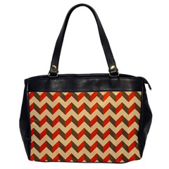 Modern Retro Chevron Patchwork Pattern  Office Handbags by GardenOfOphir