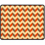 Modern Retro Chevron Patchwork Pattern  Fleece Blanket (Medium)  60 x50  Blanket Front