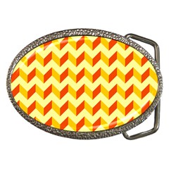 Modern Retro Chevron Patchwork Pattern  Belt Buckles