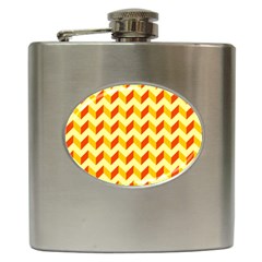 Modern Retro Chevron Patchwork Pattern  Hip Flask (6 oz)