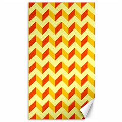 Modern Retro Chevron Patchwork Pattern  Canvas 40  x 72  