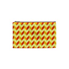 Modern Retro Chevron Patchwork Pattern  Cosmetic Bag (small) 