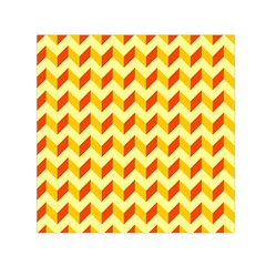 Modern Retro Chevron Patchwork Pattern  Small Satin Scarf (Square) 