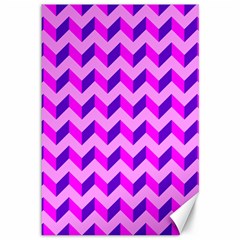 Modern Retro Chevron Patchwork Pattern Canvas 12  x 18  