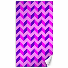 Modern Retro Chevron Patchwork Pattern Canvas 40  x 72  